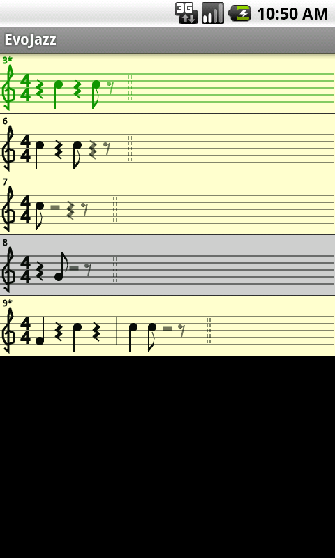 EvoJazz variations screenshot