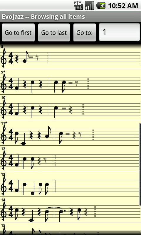 EvoJazz browse all screenshot